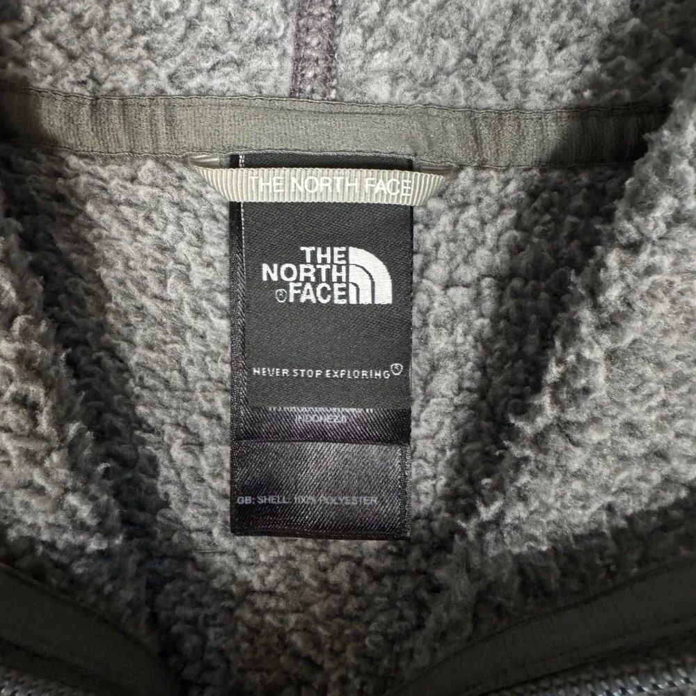 The North Face XS Fleece Jacket Gray Full‎ Zip High Loft Cozy